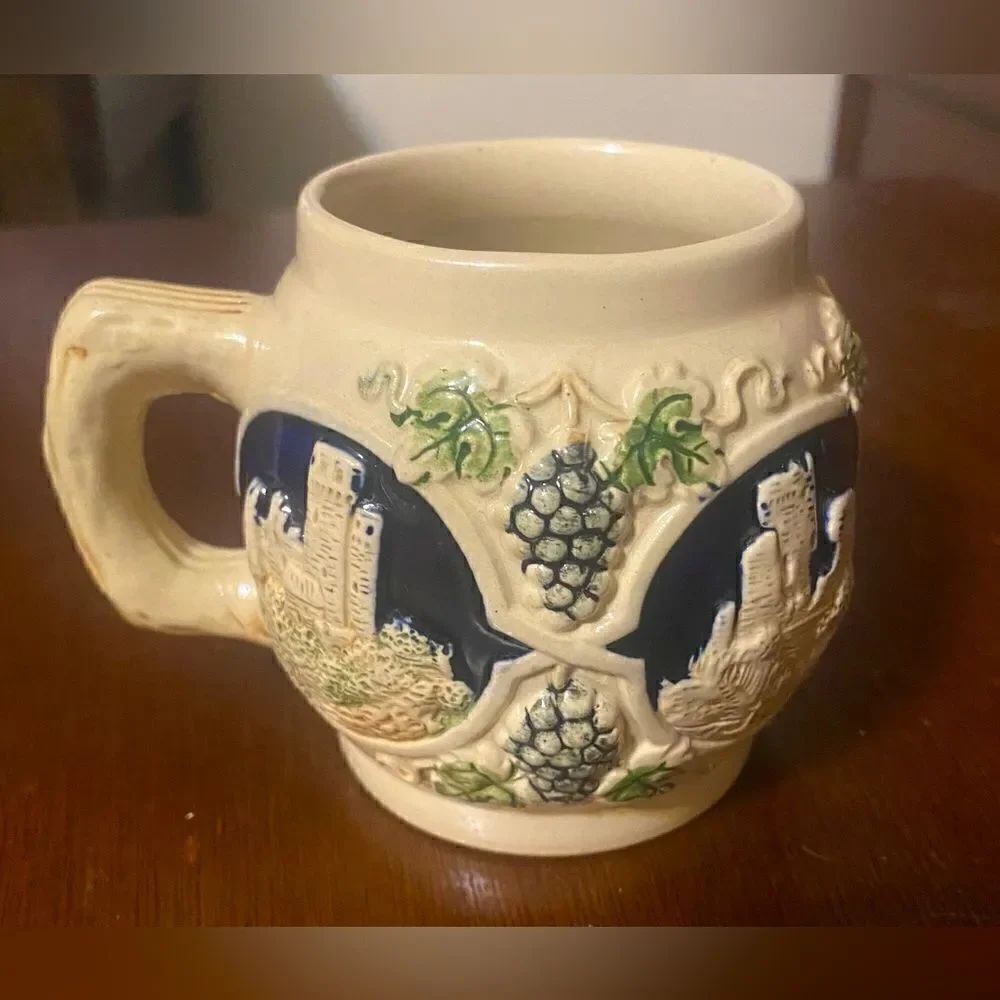 Vintage Gerz German castles on the rhine stoneware mug